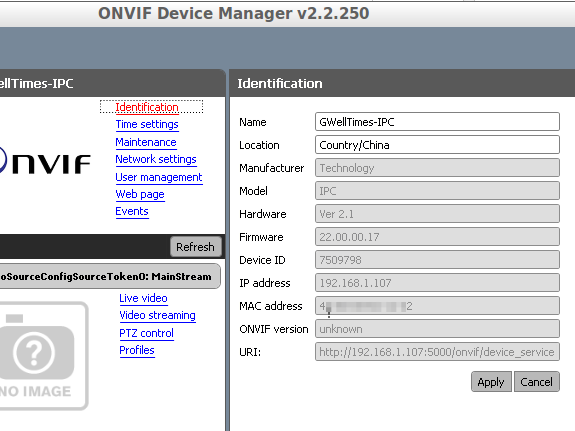 generic onvif